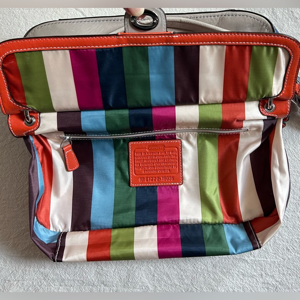 COACH Legacy City Willis in Distressed Smooth Leather Color Block 2Way Crossbody - Picture 9 of 12